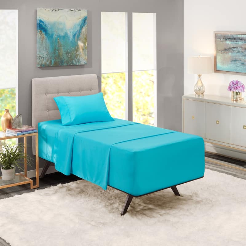 Nestl Extra Deep Pocket Sheet Set - Beach Blue - Twin