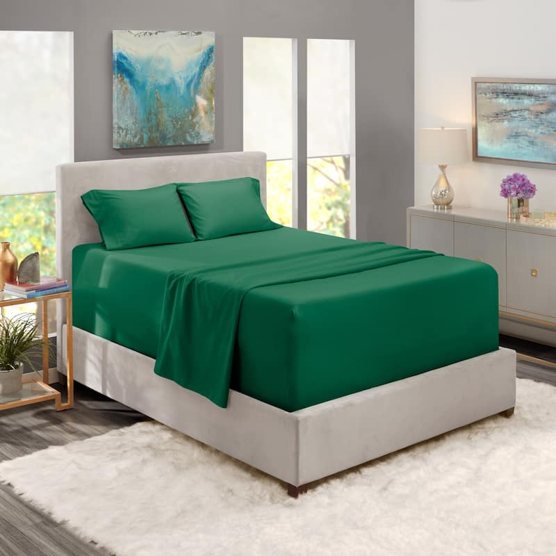 Nestl Extra Deep Pocket Sheet Set - Hunter Green - Queen