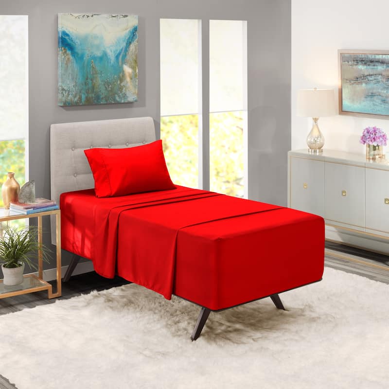 Nestl Extra Deep Pocket Sheet Set - Cherry Red - Twin
