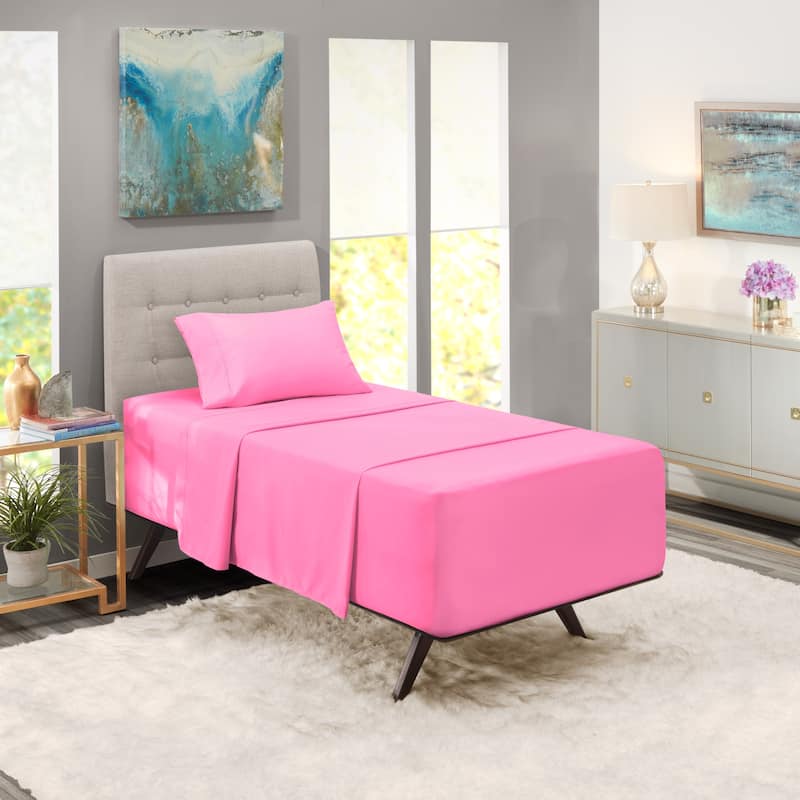 Nestl Extra Deep Pocket Sheet Set - Light Pink - Twin