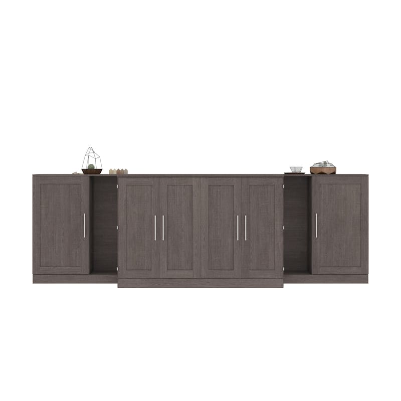 Bestar Pur Cabinet Bed with Two Storage Units