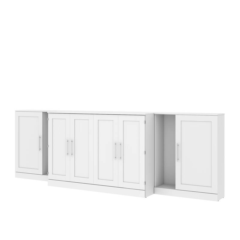Bestar Pur Cabinet Bed with Two Storage Units