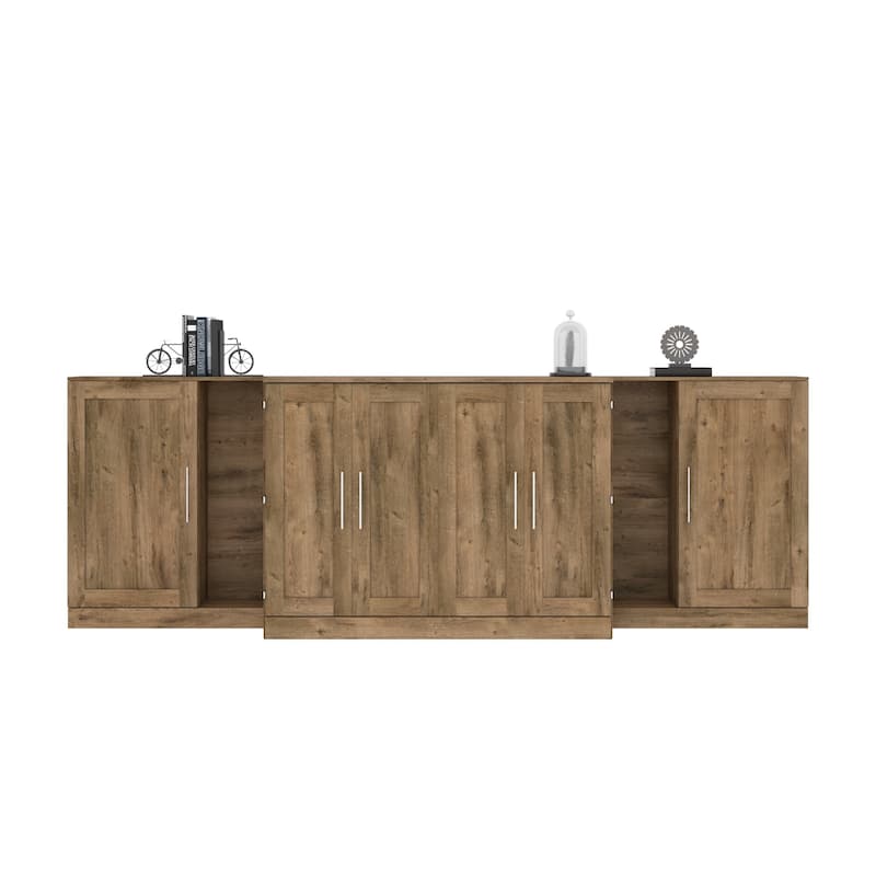 Bestar Pur Cabinet Bed with Two Storage Units