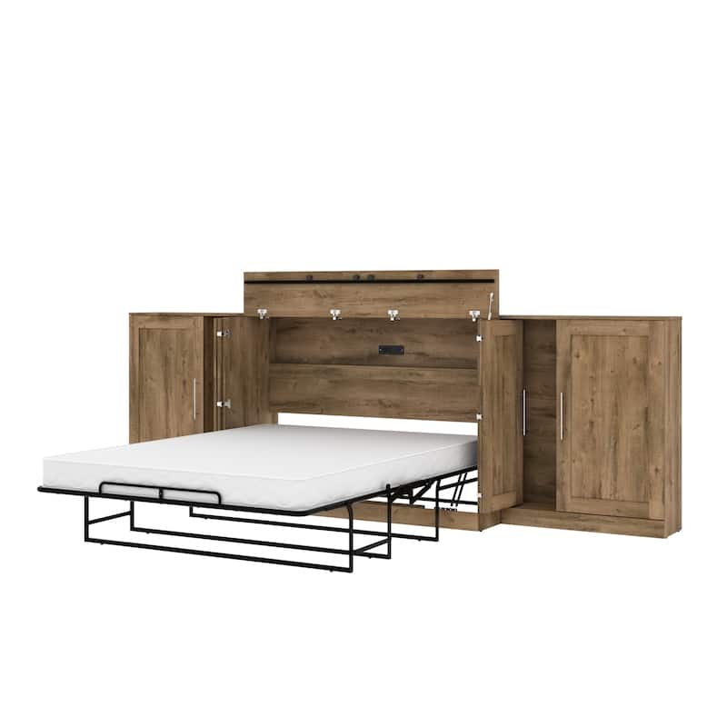 Bestar Pur Cabinet Bed with Two Storage Units