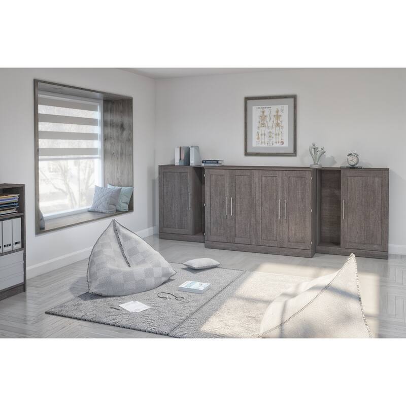Bestar Pur Cabinet Bed with Two Storage Units