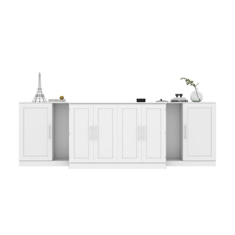 Bestar Pur Cabinet Bed with Two Storage Units