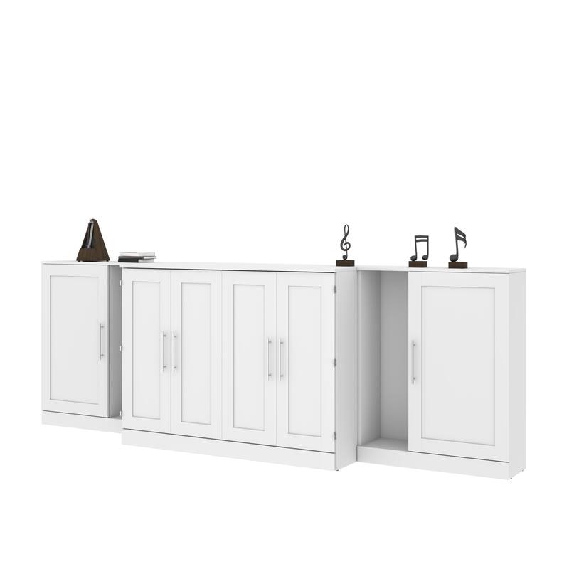 Bestar Pur Cabinet Bed with Two Storage Units