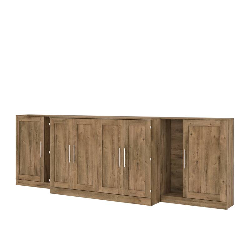 Bestar Pur Cabinet Bed with Two Storage Units