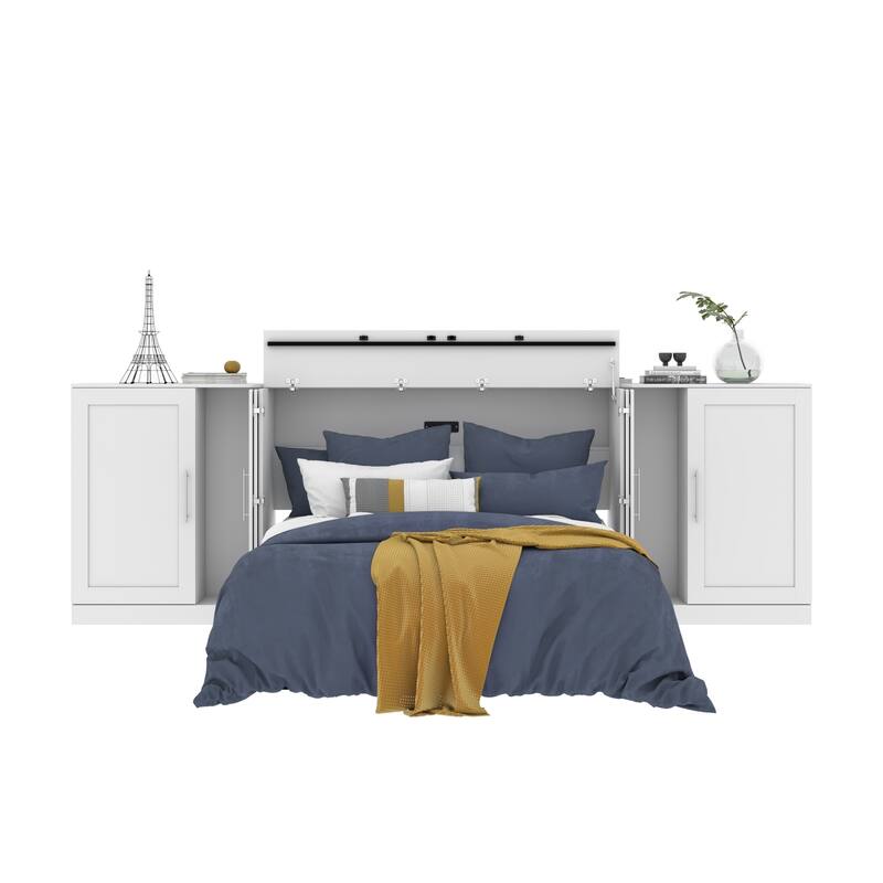 Bestar Pur Cabinet Bed with Two Storage Units