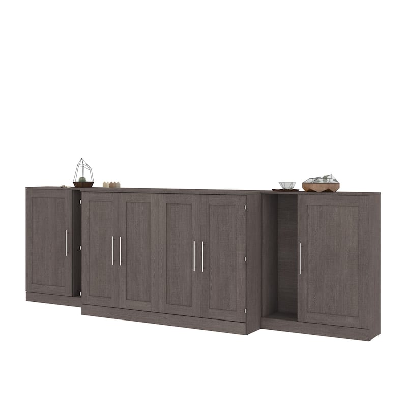 Bestar Pur Cabinet Bed with Two Storage Units