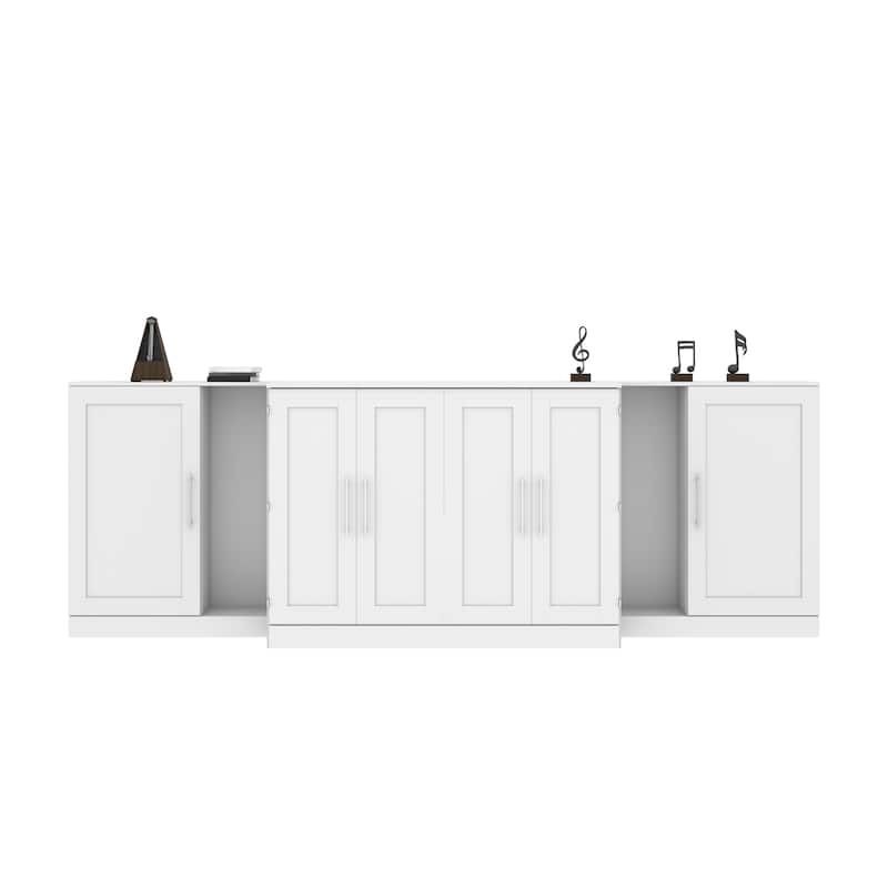 Bestar Pur Cabinet Bed with Two Storage Units