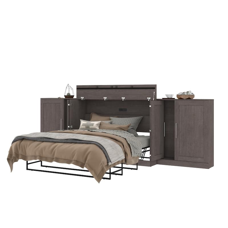 Bestar Pur Cabinet Bed with Two Storage Units