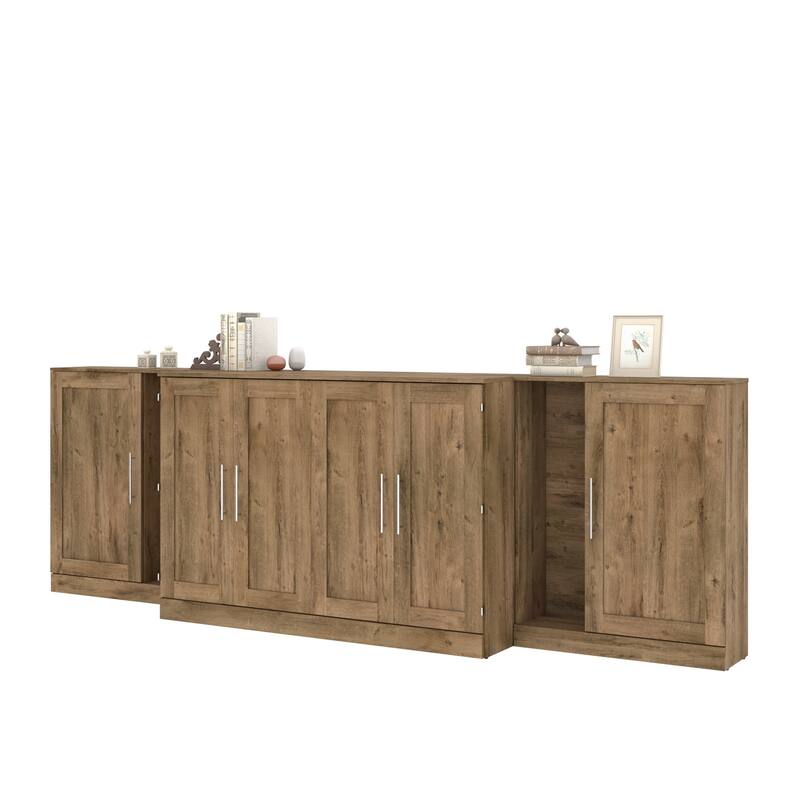 Bestar Pur Cabinet Bed with Two Storage Units