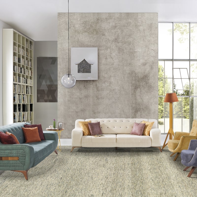 Tan Tweed Area Rug