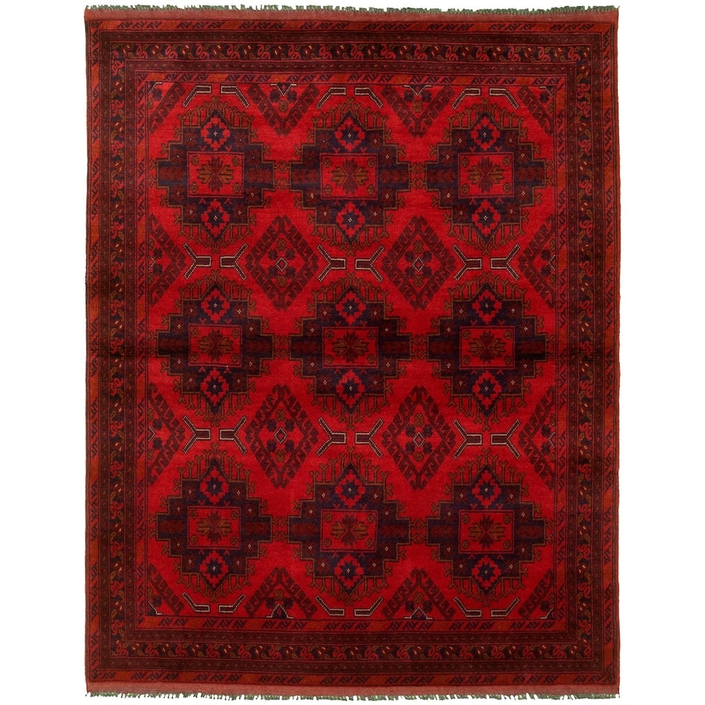 Hand-knotted Finest Khal Mohammadi Red Wool Rug - 5'1 x 6'6/5'1" x 6'6"