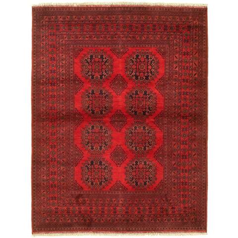 Hand-knotted Finest Khal Mohammadi Red Wool Rug