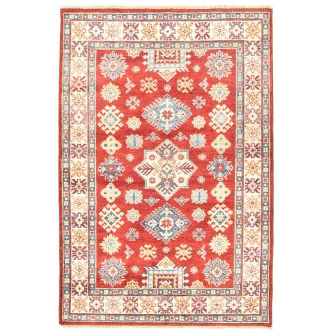 Hand-knotted Finest Gazni Red Wool Rug