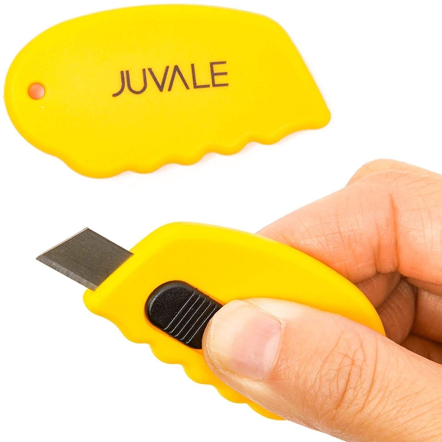 24x Retractable Utility Pocket Knives, Box Cutter, Letter Package Opener, Yellow