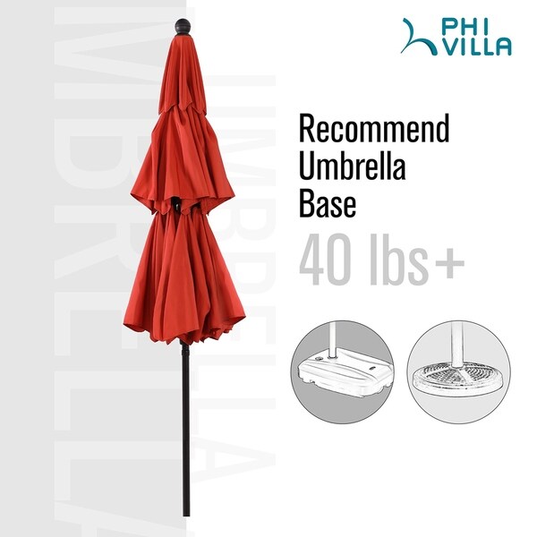 ruffled patio umbrella