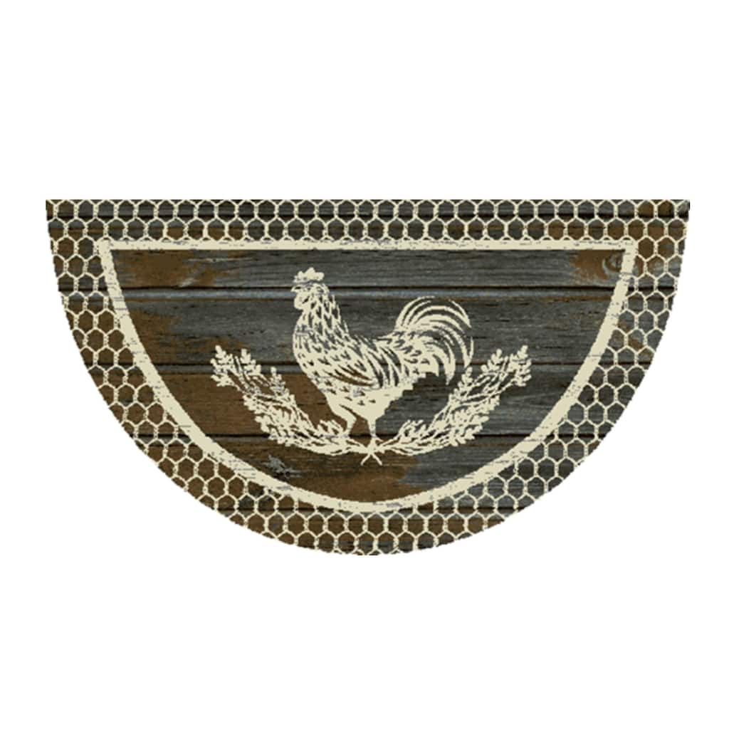 Cozy Cabin Farm Life Nylon Washable Lodge Rug