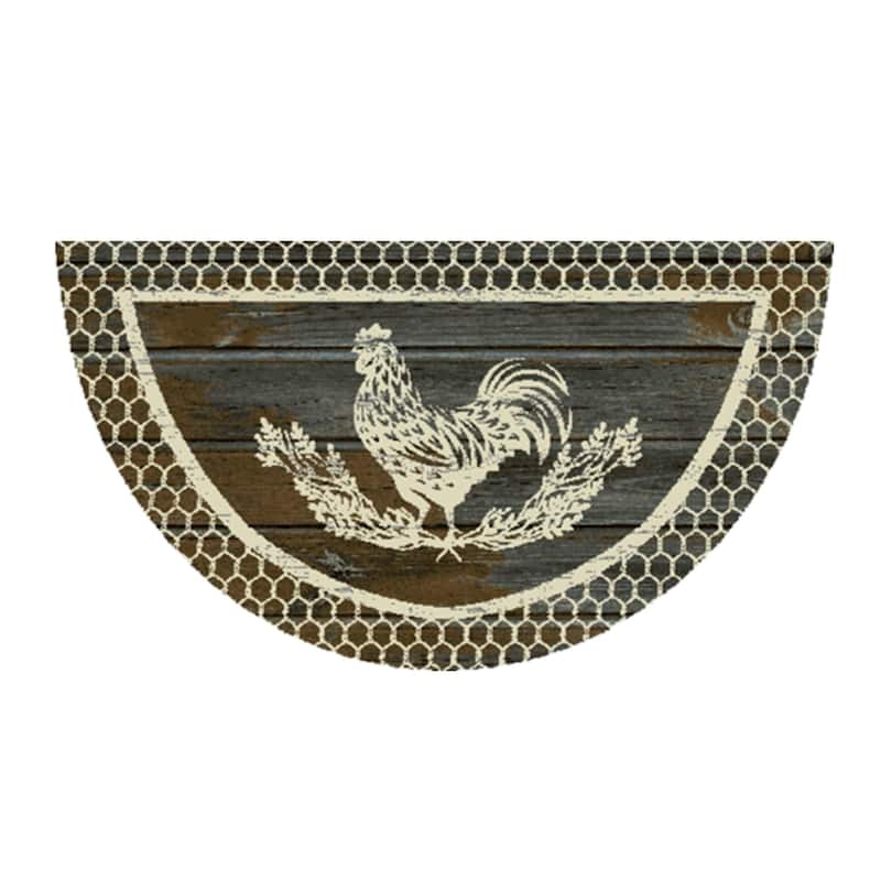 Cozy Cabin Farm Life Nylon Washable Lodge Rug