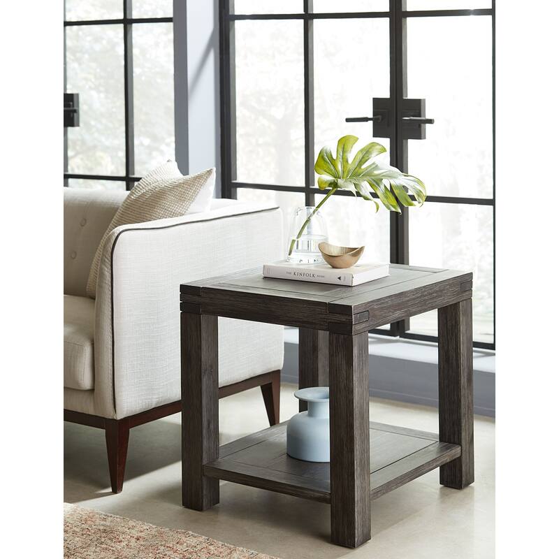 Meadow Solid Wood End Table in Graphite