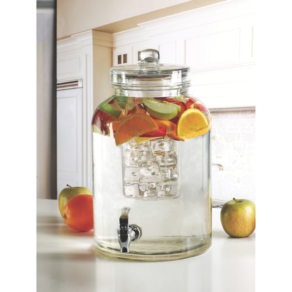 Brington Beverage Dispenser with Ice Insert and Fruit Infuser. Opens flyout.