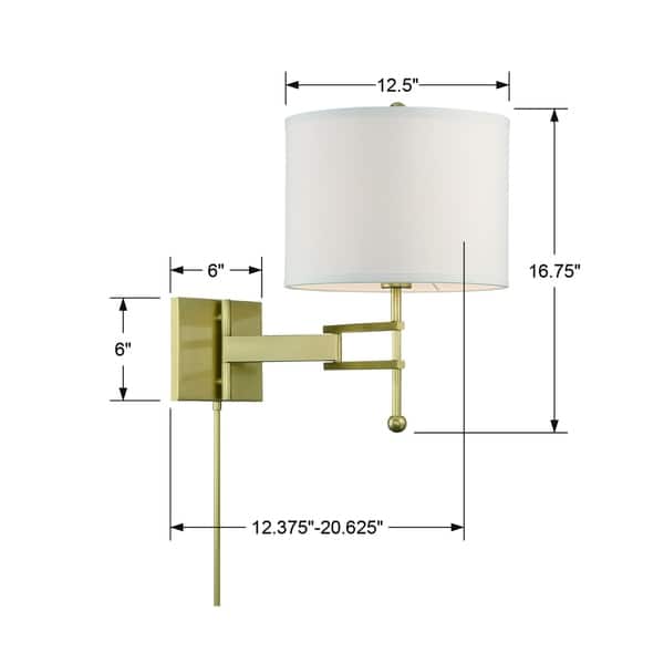 dimension image slide 1 of 3, Marshall 1-light Wall Sconce