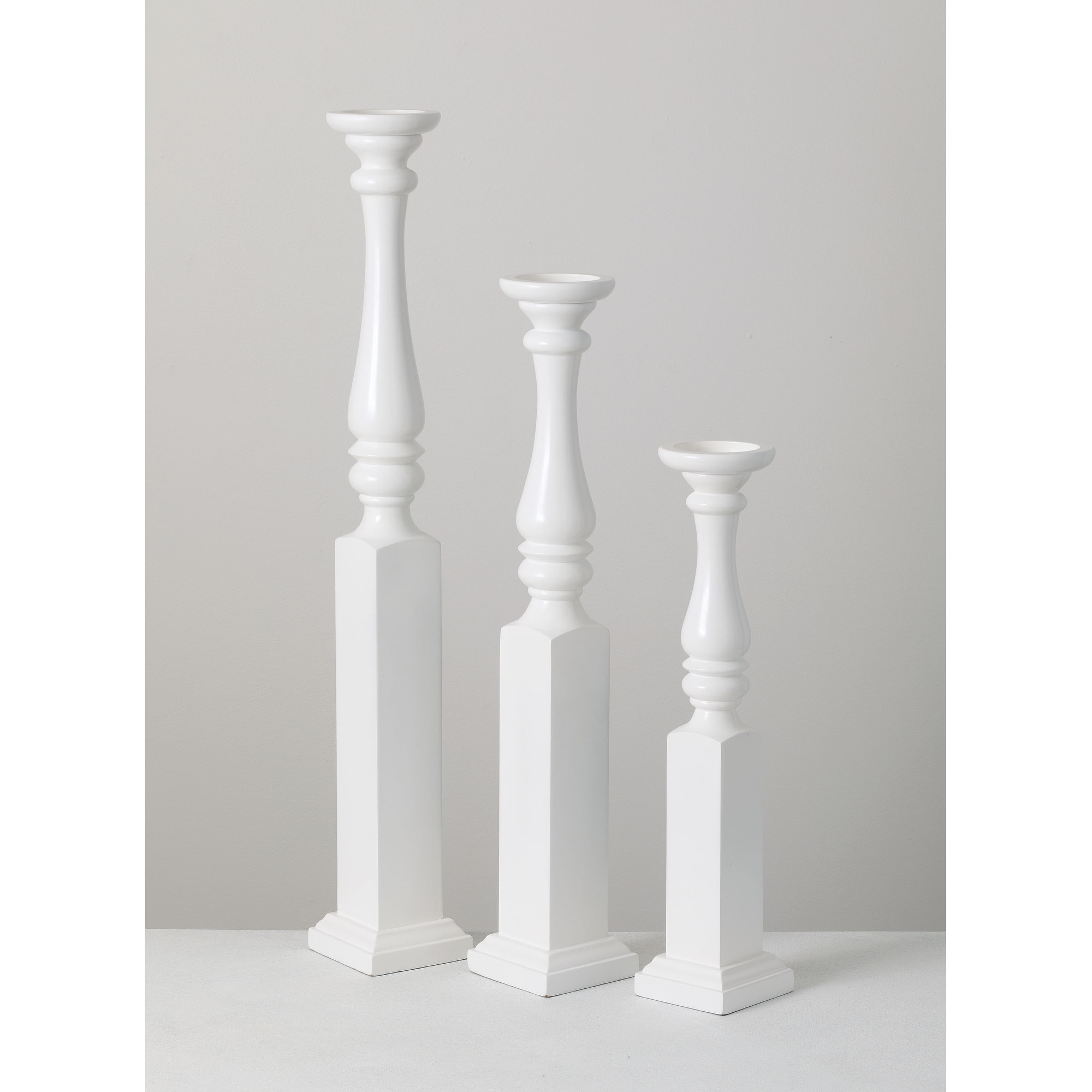 pillar candle holders set of 3