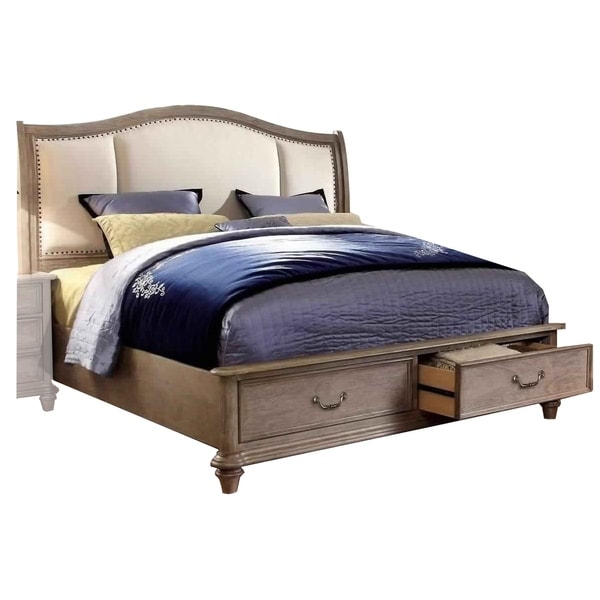 Shop 2 Drawer Eastern King Size Bed with Camelback Padded
