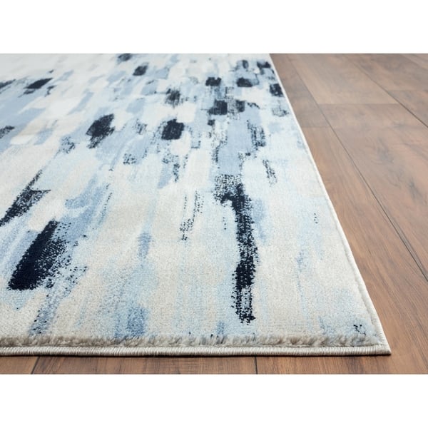 Abani Porto Contemporary Rectangle Orange And Blue Abstract Area Rug On Sale Overstock 29934888