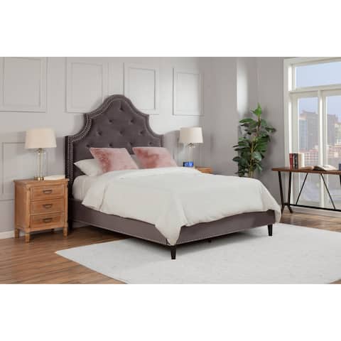Grandis Velvet Upholstered Bed