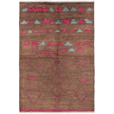 Hand-knotted Shalimar Brown Wool Rug