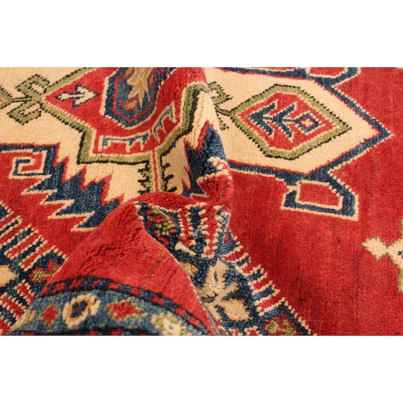 Hand-knotted Finest Gazni Copper, Cream Wool Rug - 3'9" x 6'4"/3'9 x 6'4