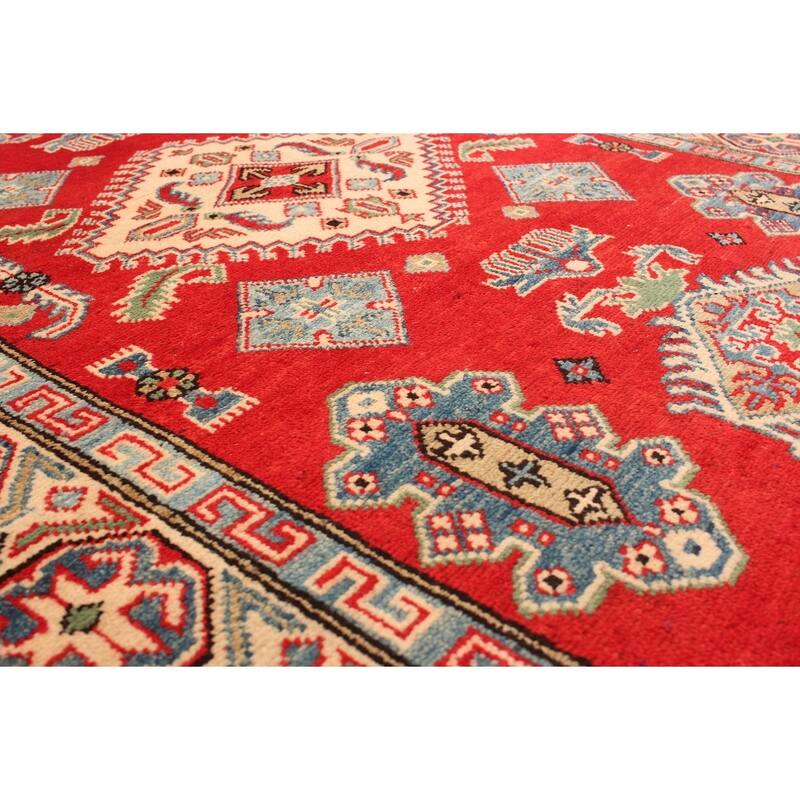 Hand-knotted Finest Gazni Copper, Cream Wool Rug - 3'9" x 5'11"/3'9 x 5'11