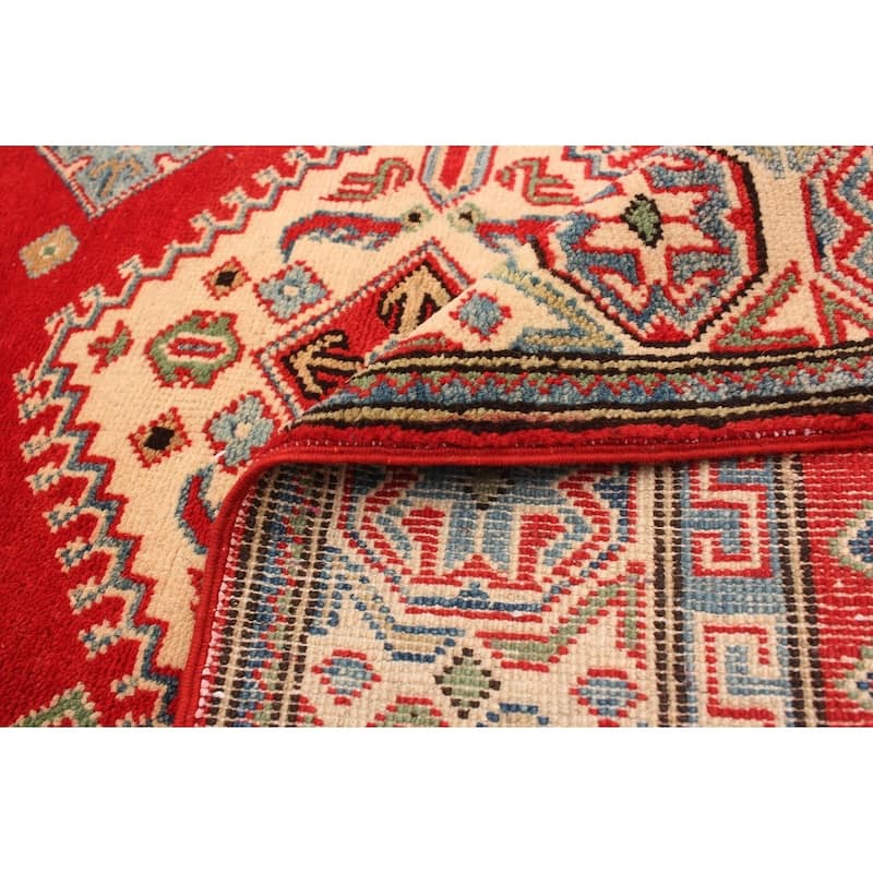 Hand-knotted Finest Gazni Copper, Cream Wool Rug - 3'9" x 5'11"/3'9 x 5'11