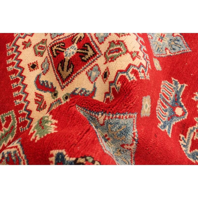 Hand-knotted Finest Gazni Copper, Cream Wool Rug - 3'9" x 5'11"/3'9 x 5'11