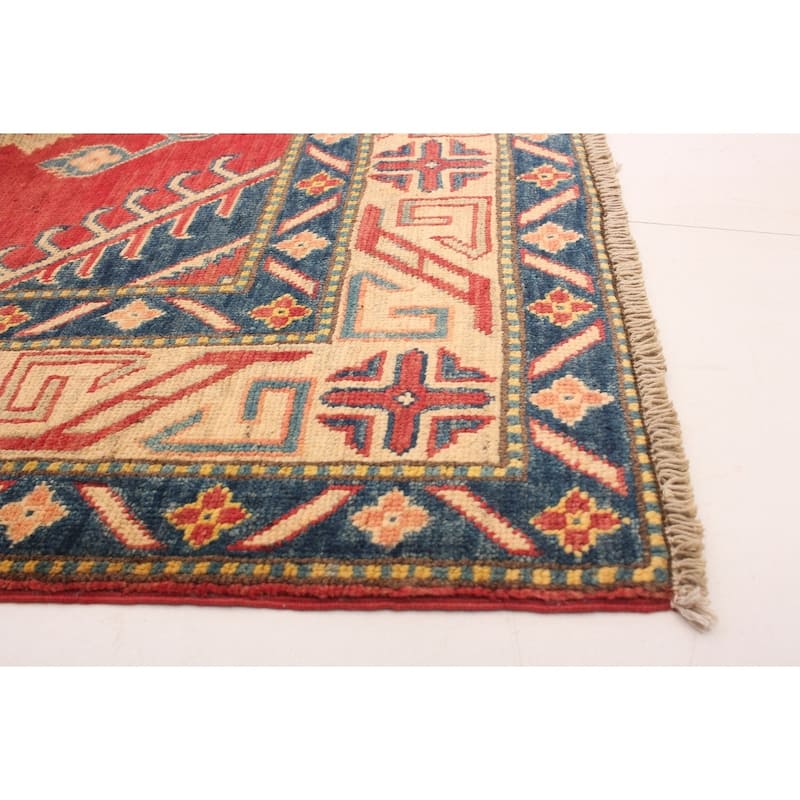 Hand-knotted Finest Gazni Copper, Cream Wool Rug - 4'0 x 6'2/4'0" x 6'2"