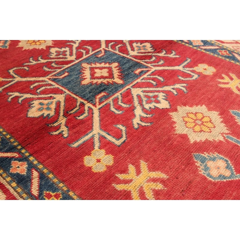 Hand-knotted Finest Gazni Copper, Cream Wool Rug - 4'0 x 6'2/4'0" x 6'2"