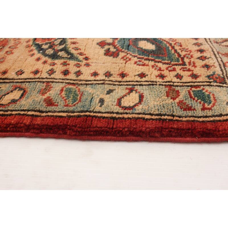 Hand-knotted Finest Gazni Red Wool Rug - 4'11" x 6'3"/4'11 x 6'3
