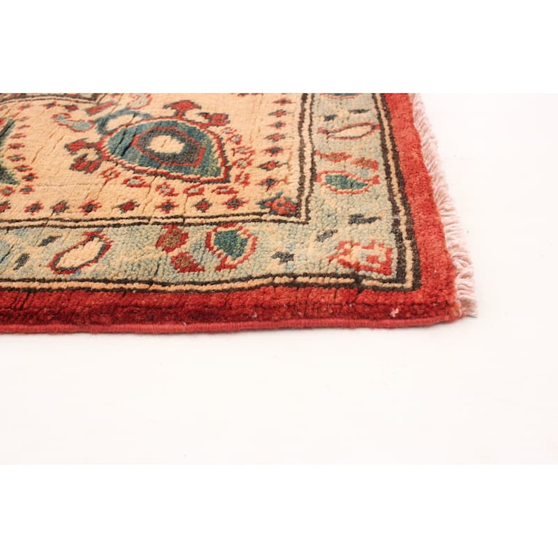 Hand-knotted Finest Gazni Red Wool Rug - 4'11" x 6'3"/4'11 x 6'3