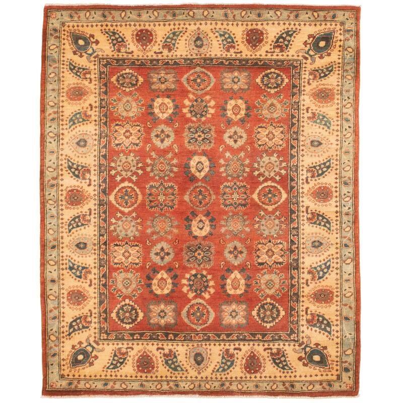 Hand-knotted Finest Gazni Red Wool Rug - 4'11" x 6'3"/4'11 x 6'3
