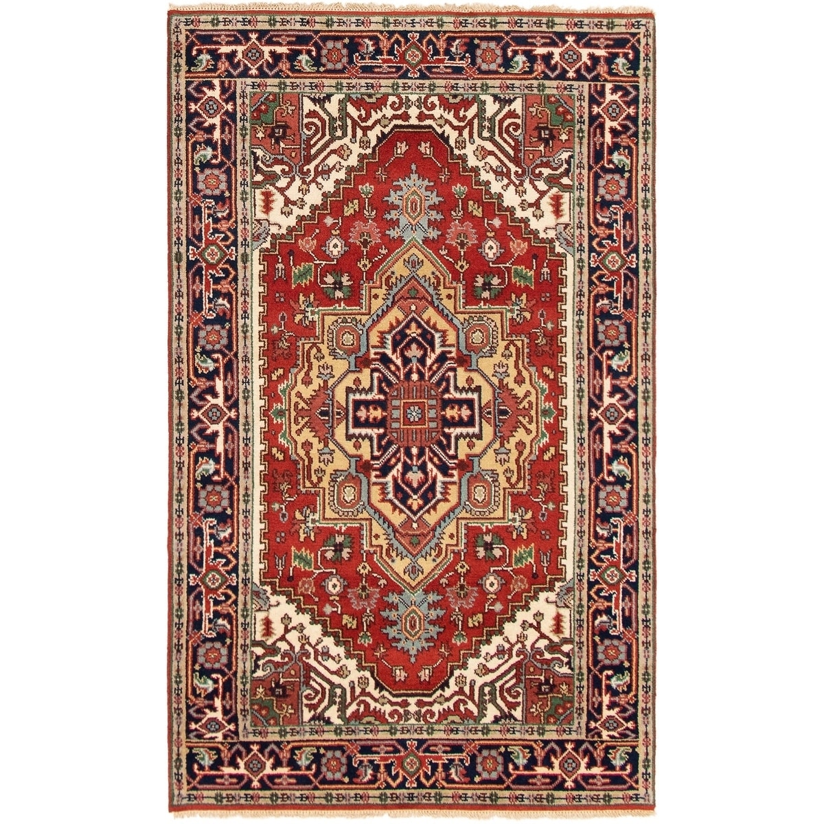 Hand-knotted Serapi Heritage Copper Wool Rug