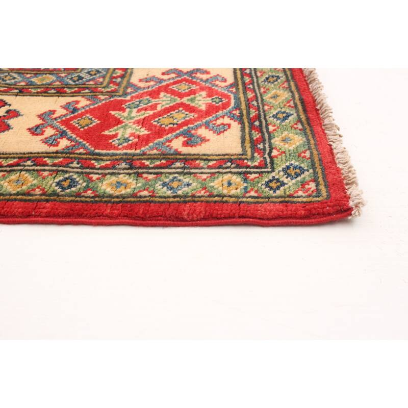 Hand-knotted Finest Gazni Red Wool Rug - 4'11 x 6'6/4'11" x 6'6"