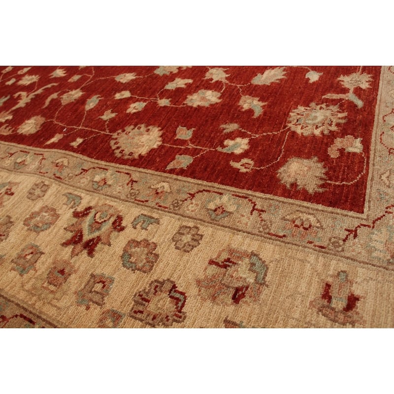 Hand-knotted Chobi Finest Burgundy Wool Rug - 8'3" x 10'0"/8'3 x 10'0