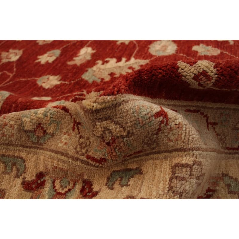 Hand-knotted Chobi Finest Burgundy Wool Rug - 8'3" x 10'0"/8'3 x 10'0