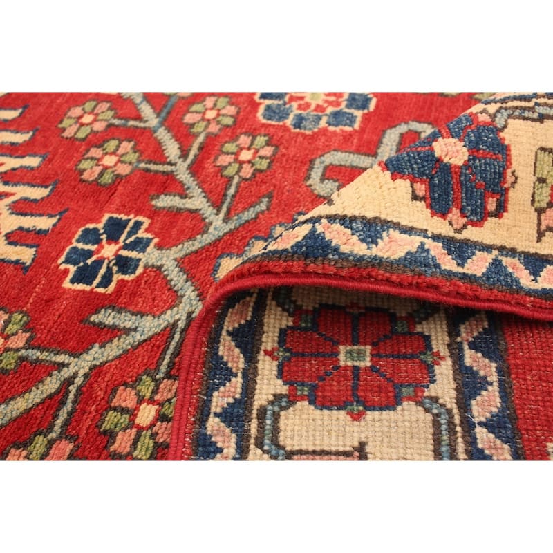 Hand-knotted Finest Gazni Red Wool Rug - 2'8 x 9'9/2'8" x 9'9" Runner
