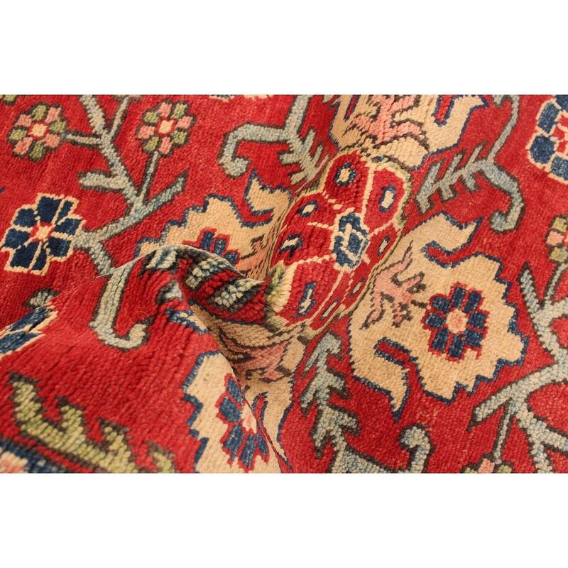 Hand-knotted Finest Gazni Red Wool Rug - 2'8 x 9'9/2'8" x 9'9" Runner