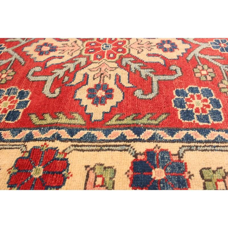 Hand-knotted Finest Gazni Red Wool Rug - 2'8 x 9'9/2'8" x 9'9" Runner