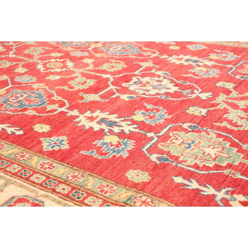 Hand-knotted Finest Gazni Red Wool Rug - 6'2" x 9'4"/6'2 x 9'4